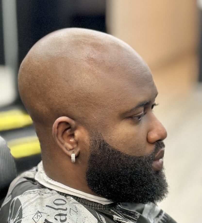 Bald Cut + Beard Trim + Hot Towel